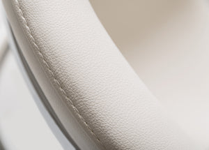 Homeroots White And Silver Upholstered Faux Leather Wing Back Dining Arm Chair White Metal 284244