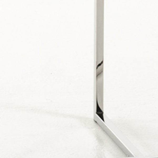 Homeroots White And Silver Upholstered Faux Leather Dining Arm Chair White Metal 284246