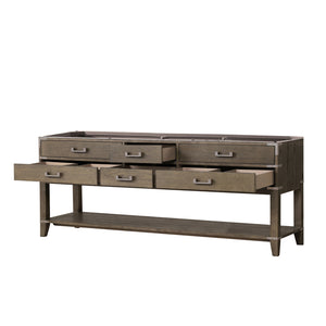English Elm Grey Oak Double Sink Vanity 84" W - Elegant Storage Solution For Modern Bathrooms, Fully Assembled B2731P260380