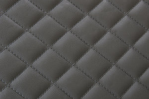 Homeroots 63" Gray And Silver Upholstered Faux Leather Bench  Metal 284268