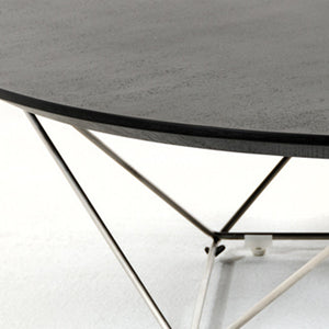 Homeroots 11" Wenge Veneer And Stainless Steel Coffee Table   284284