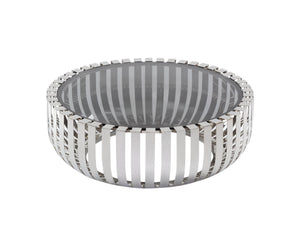 HomeRoots 39" Clear Glass and Silver Stainless Steel Round Coffee Table - Modern Design for Any Living Space 284286