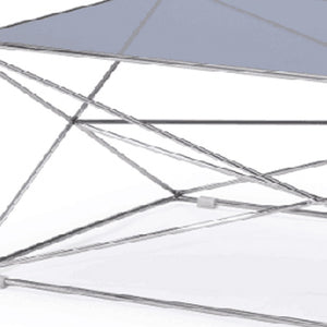 Homeroots 18" Smoked Glass And Stainless Steel Coffee Table   284288