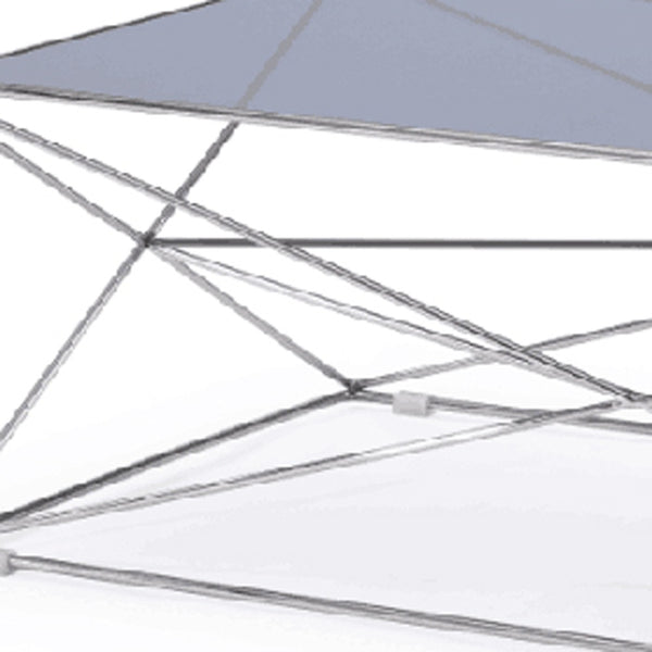 Homeroots 18" Smoked Glass And Stainless Steel Coffee Table   284288