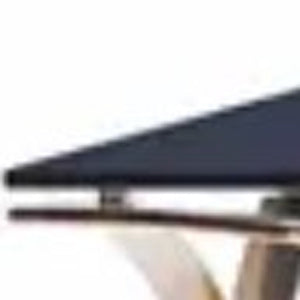 Homeroots 14" Smoked Glass And Rosegold Stainless Steel Coffee Table   284293