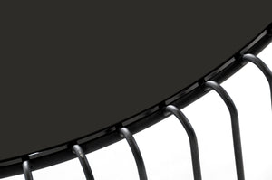 Homeroots 19" Black Metal And Glass Round Coffee Table   284312