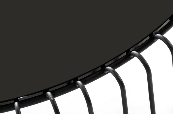 Homeroots 19" Black Metal And Glass Round Coffee Table   284312