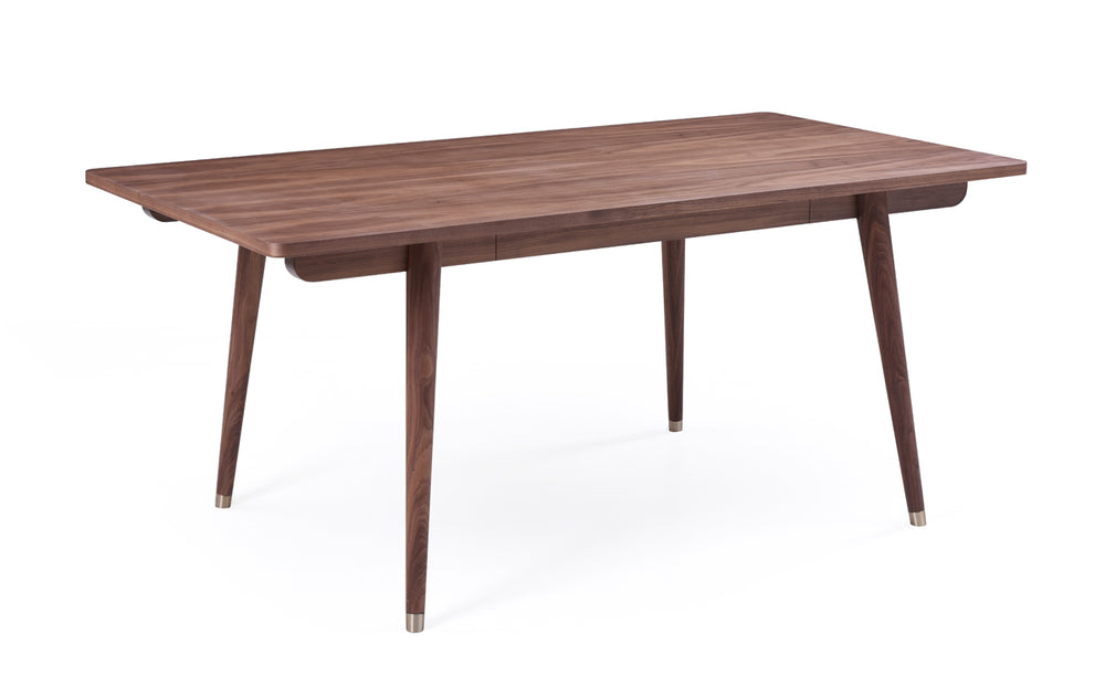 Homeroots 30" Walnut Veneer And Antique Brass Dining Table  Wood,Manufactured 284369