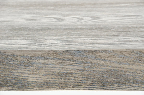 Homeroots 30" Grey Brush Veneer And Stainless Steel Dining Table  Wood,Manufactured 284375