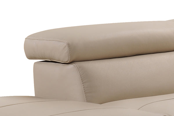 Homeroots 35" Taupe Leather Sectional Sofa   284390