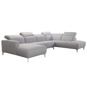 Homeroots 30" Grey Fabric And Iron Sectional Sofa With A Wood Frame   284404