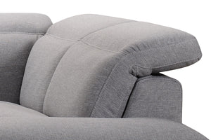 Homeroots 30" Grey Fabric And Iron Sectional Sofa With A Wood Frame   284404