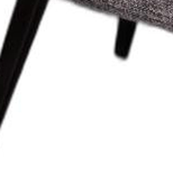 Homeroots Gray And Black Upholstered Fabric Wing Back Dining Arm Chair  Wood 284415