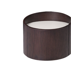 Homeroots 17" Dark Brown Solid Wood Round End Table   284423