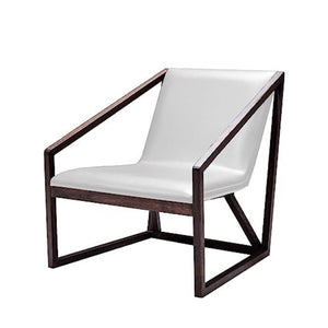 Homeroots 27" Gray And Brown Faux Leather Lounge Chair Grey  284462