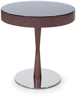 Homeroots 22" Brown Oak Veneer Round End Table   284464