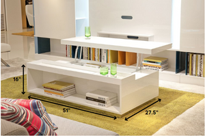 Homeroots 16" White Coffee Table   284466