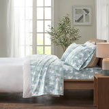 True North by Sleep Philosophy Cozy Flannel Casual Printed Sheet Set TN20-0265 Blue Polar Bears