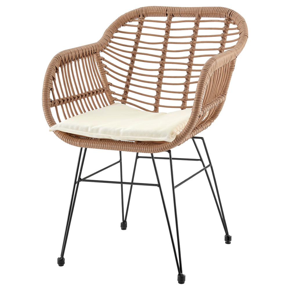 English Elm Antibes 3-Piece Outdoor Conversation Set In Tan & Cream – Stylish, Comfortable & Versatile Design B365P398236