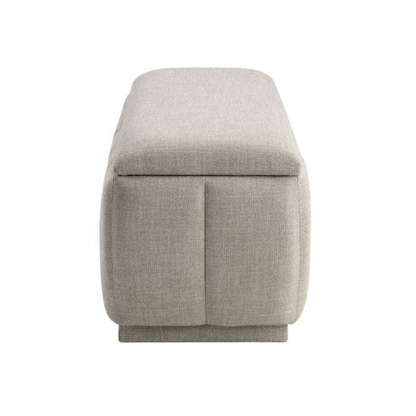 English Elm Modern Taupe Storage Bench with Cushioned Seat & 300lb Capacity, 47" Plywood Frame, No Assembly Needed B011P298382