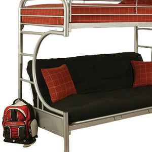 Homeroots 78" X 41" X 65" Twin Over Full Silver Metal Tube Bunk Bed Silver Metal 285191