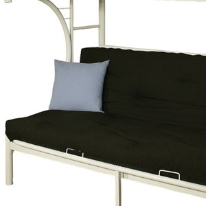 Homeroots White Twin Contemporary Metal Bunk Bed White Metal 285192