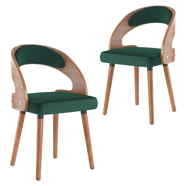 English Elm Swivel Counter Stools Set of 2 Rattan Back Pu Seat Mid Century Wood Frame Kitchen Dark Green T3623P433630