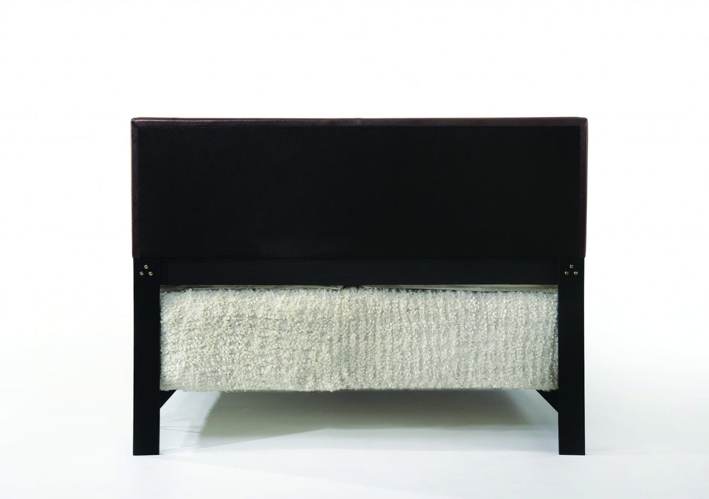 Homeroots 86" X 79" X 47" Brown Pu Eastern King Panel Bed  Polyurethane Foam 285219