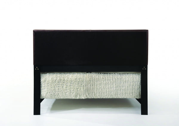 Homeroots 86" X 79" X 47" Brown Pu Eastern King Panel Bed  Polyurethane Foam 285219