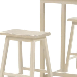 HomeRoots 43" Elegant Three-Piece Solid Wood Bar Table in Warm Beige - Perfect for Restaurants & Home Use 285353