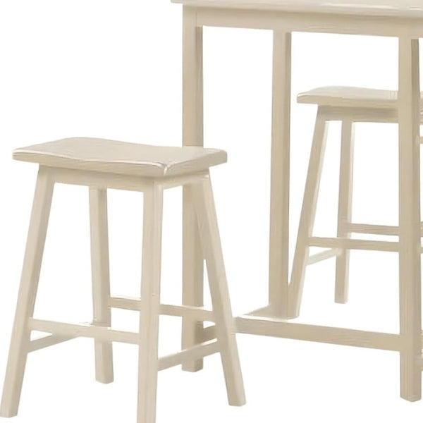 HomeRoots 43" Elegant Three-Piece Solid Wood Bar Table in Warm Beige - Perfect for Restaurants & Home Use 285353
