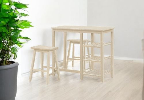 Homeroots 43" Beige Solid Wood Console Table   285353