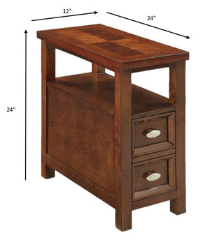 Homeroots 12" X 24" X 24" Cherry Side Table   285377
