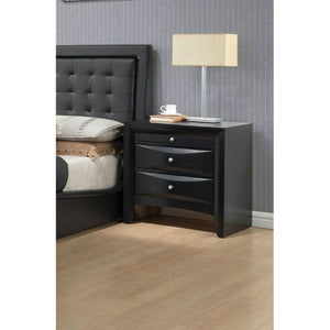 Homeroots 25" Dark Brown Three Drawer Nightstand   285501