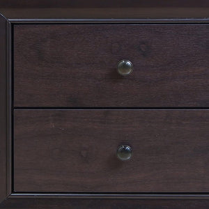 Homeroots 22" Espresso Two Drawers Solid Wood Nightstand   285542