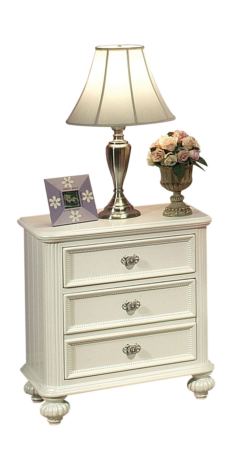 Homeroots 22" X 16" X 28" White Pine Wood Nightstand   285571