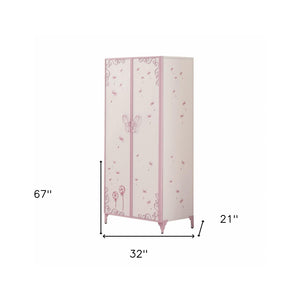 HomeRoots 32" Bold Purple and White Metal Dresser - Sleek Design with Ample Storage for Modern Interiors 285580