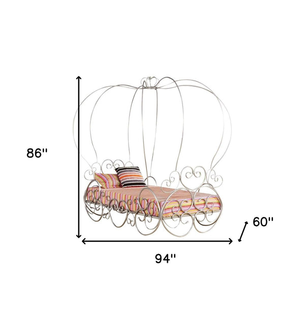 Homeroots Canopy Bed  Metal 285593