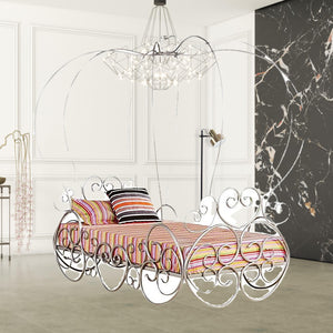 Homeroots Canopy Bed  Metal 285593