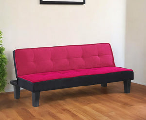 Homeroots 66" Pink Fabric Sofa With Black Legs   285670