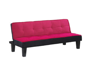 Homeroots 66" Pink Fabric Sofa With Black Legs   285670