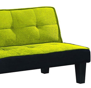 Homeroots 66" Green Fabric Sofa With Black Legs   285671