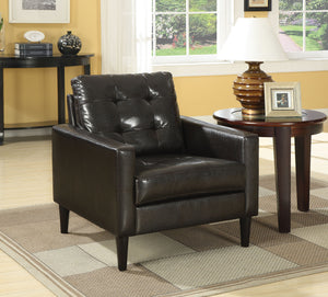Homeroots 30" X 30" X 33" Espresso Accent Chair   285686
