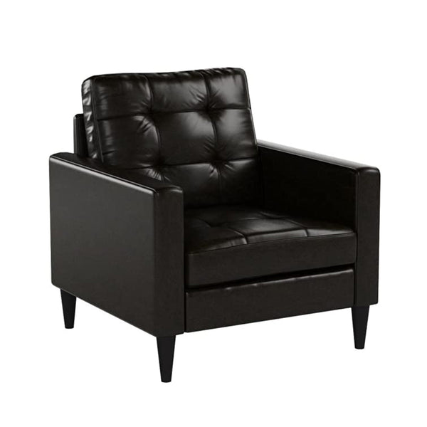 Homeroots 30" X 30" X 33" Espresso Accent Chair   285686