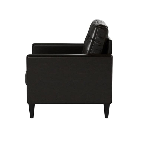 Homeroots 30" X 30" X 33" Espresso Accent Chair   285686