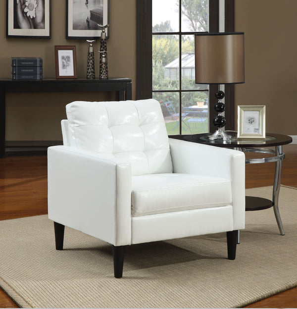 Homeroots 30" X 30" X 33" White Accent Chair   285687
