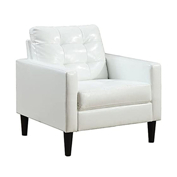 Homeroots 30" X 30" X 33" White Accent Chair   285687