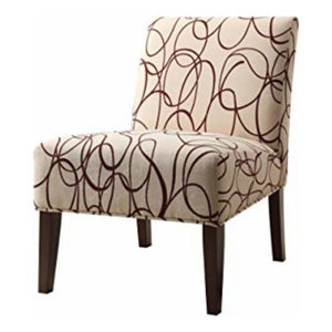 Homeroots 30" X 23" X 33" Fabric And Espresso Accent Chair   285690