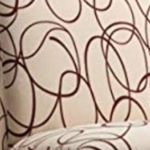 HomeRoots 30" Modern Espresso & Brown Fabric Abstract Side Chair - Stylish Comfort for Any Living Space! 285690