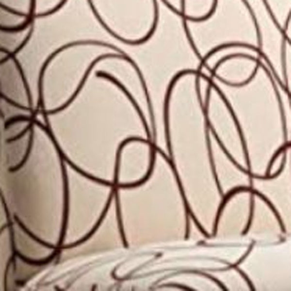 HomeRoots 30" Modern Espresso & Brown Fabric Abstract Side Chair - Stylish Comfort for Any Living Space! 285690